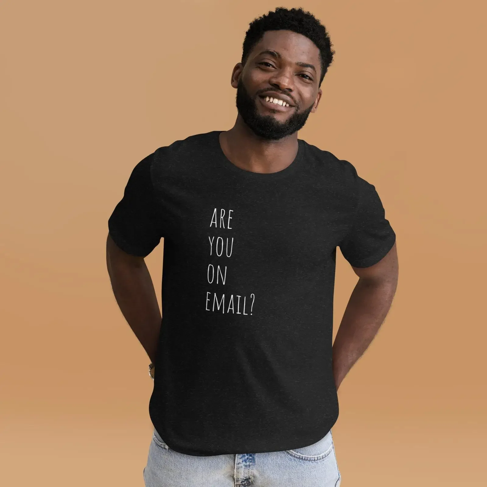 Are You On Email Slogan T Shirt Funny Casual Cotton Workplace Humor for Him Colleague Office Themed Tops vintage Washed