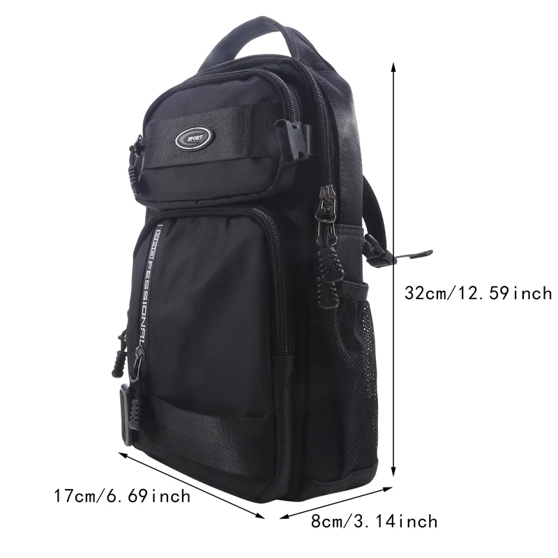 Fashion Large Capacity Shoulder Bag Men\'s Casual Outdoor Travel Messenger Bag Multifunctional Waterproof Large Chest Bag