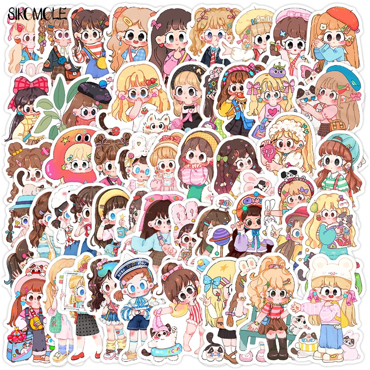 10/50/100 PIÈCES Dessin Animé Japonais Anime Fille Autocollants Tenue Esthétique BRICOLAGE Décoration Bagages Pour Enfants Autocollant Graffiti Autocollant Pack