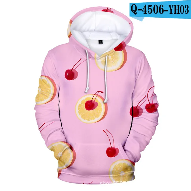 Fruit 3D Print Fashion Hoodie Men Women Harajuku Long Sleeve Sweatshirts Hip Hop Tracksuits Cool Streetwear Pullovers S-7XL