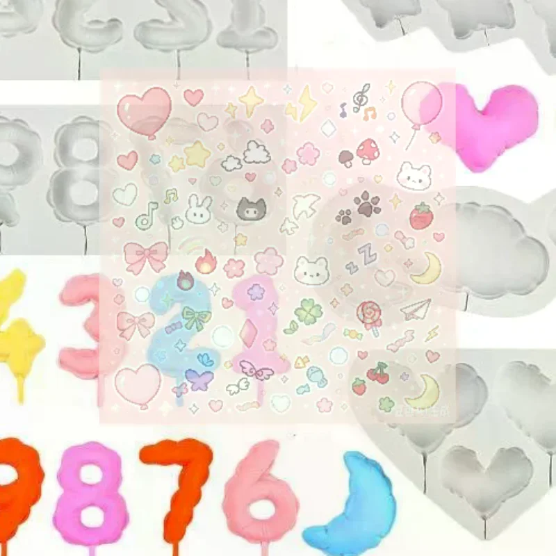 Cloud Heart Star And Number Silicone Sugarcraft Mold DIY Cupcake Baking Mould Fondant Cake Decorating Tools
