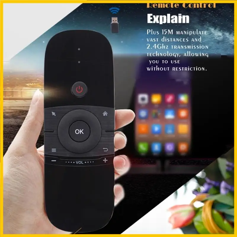 Q1JF 2.4G Wireless Air Mouse Keyboard Remote Contrôle 2 en 1 pour HTPC