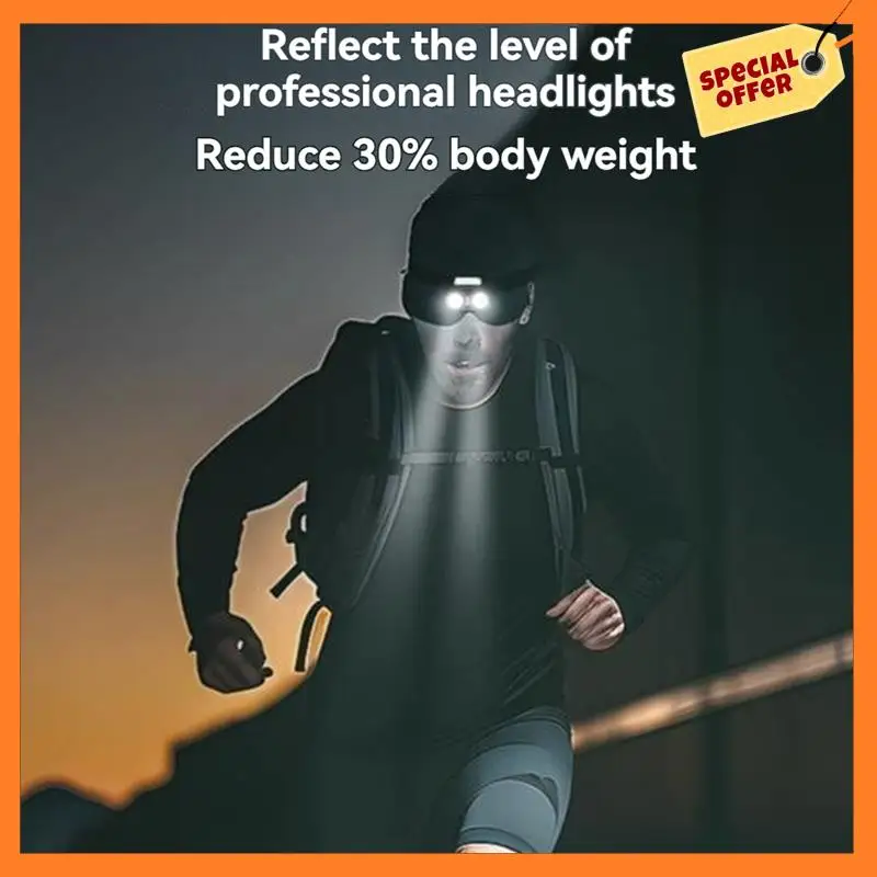 

AD08-Portable Headlamp Type-C Rechargeable Headlight Portable Rotating Lights Led Flashlight Fishing Front Bicycle Light