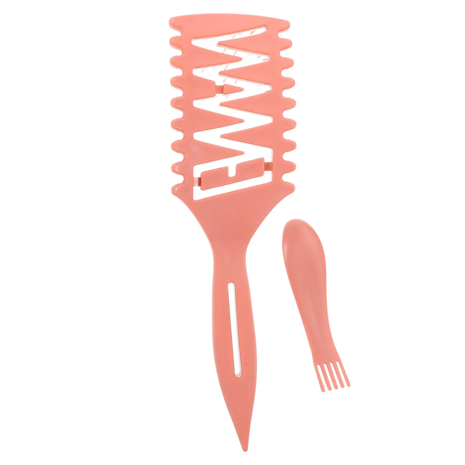 

Набор для укладки волос из 2 предметов: расческа для начеса, расческа для пробора, многофункциональный выдавливатель для создания объема и укладки локонов, удаления перхоти