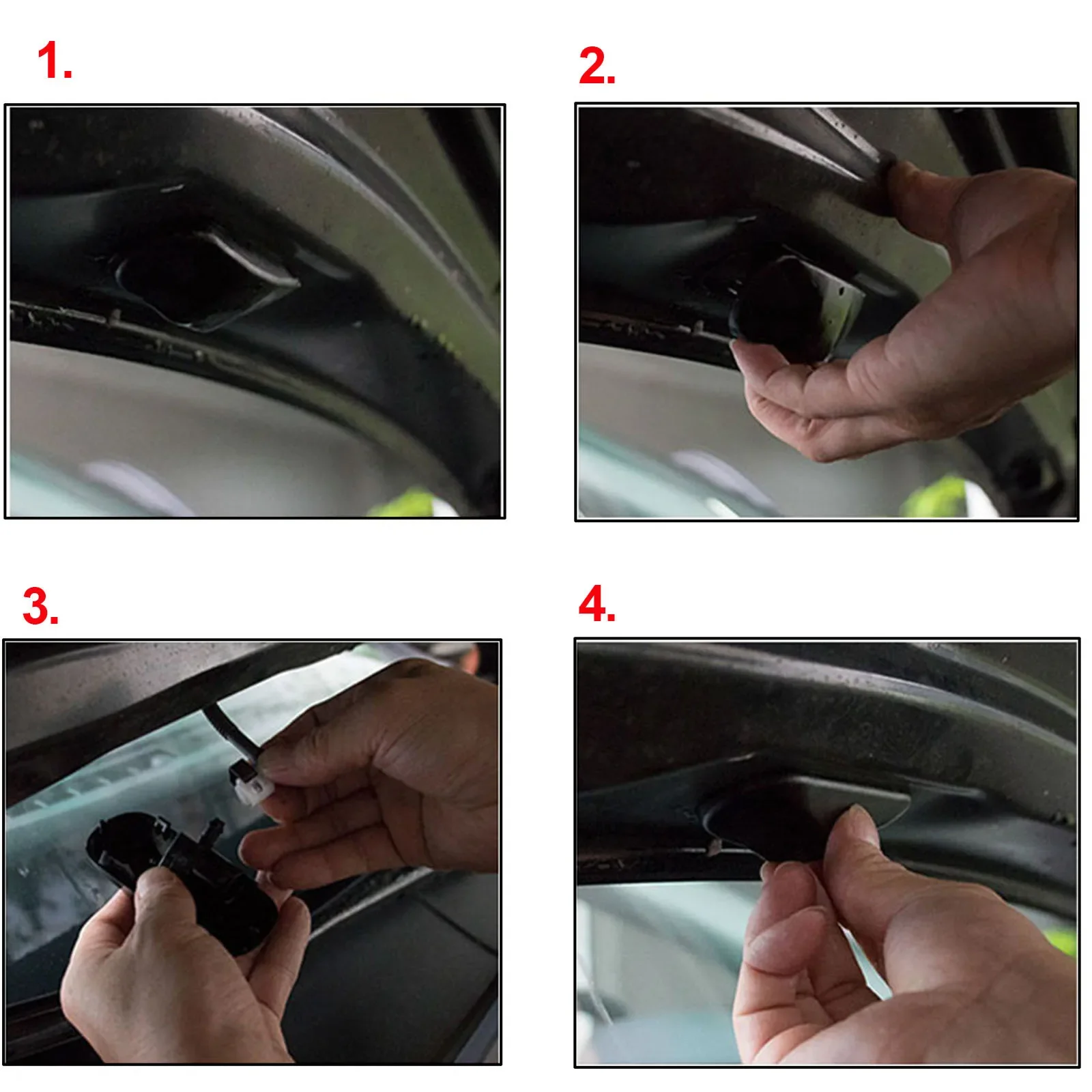 For Audi A1 A3 A4 B8 A6 C7 C8 A7 C7 A8 Q3  Q5 Q7 Front Windshield Washer Nozzles Jet Heated Windscreen Glass Wiper Spray Nozzles