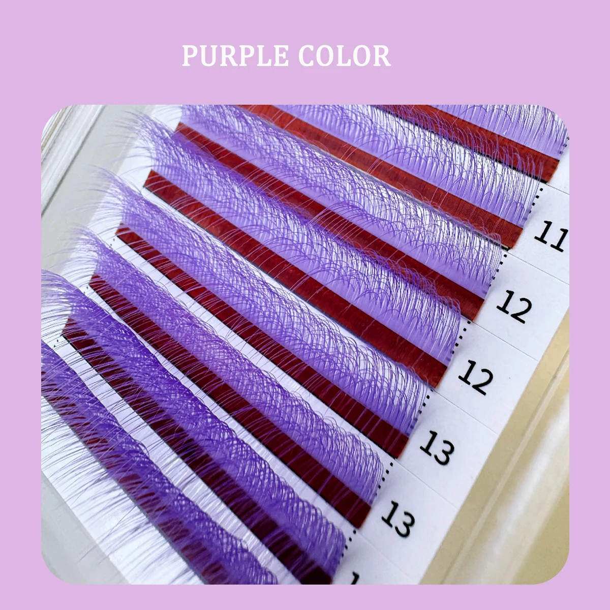 Domi 5D Style Color Eyelash Extensions Easy Fan Lashes Red Purple Makeup False Eyelash Mixed 8-15mm Fluffy Russian Volume Fans