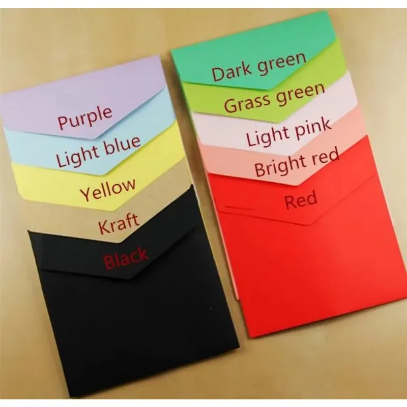 50pcs/lot-10*10cm,12.7*12.7cm,15.8*15.8cm Color envelopes Square envelopes for bank card membership card wedding invitation