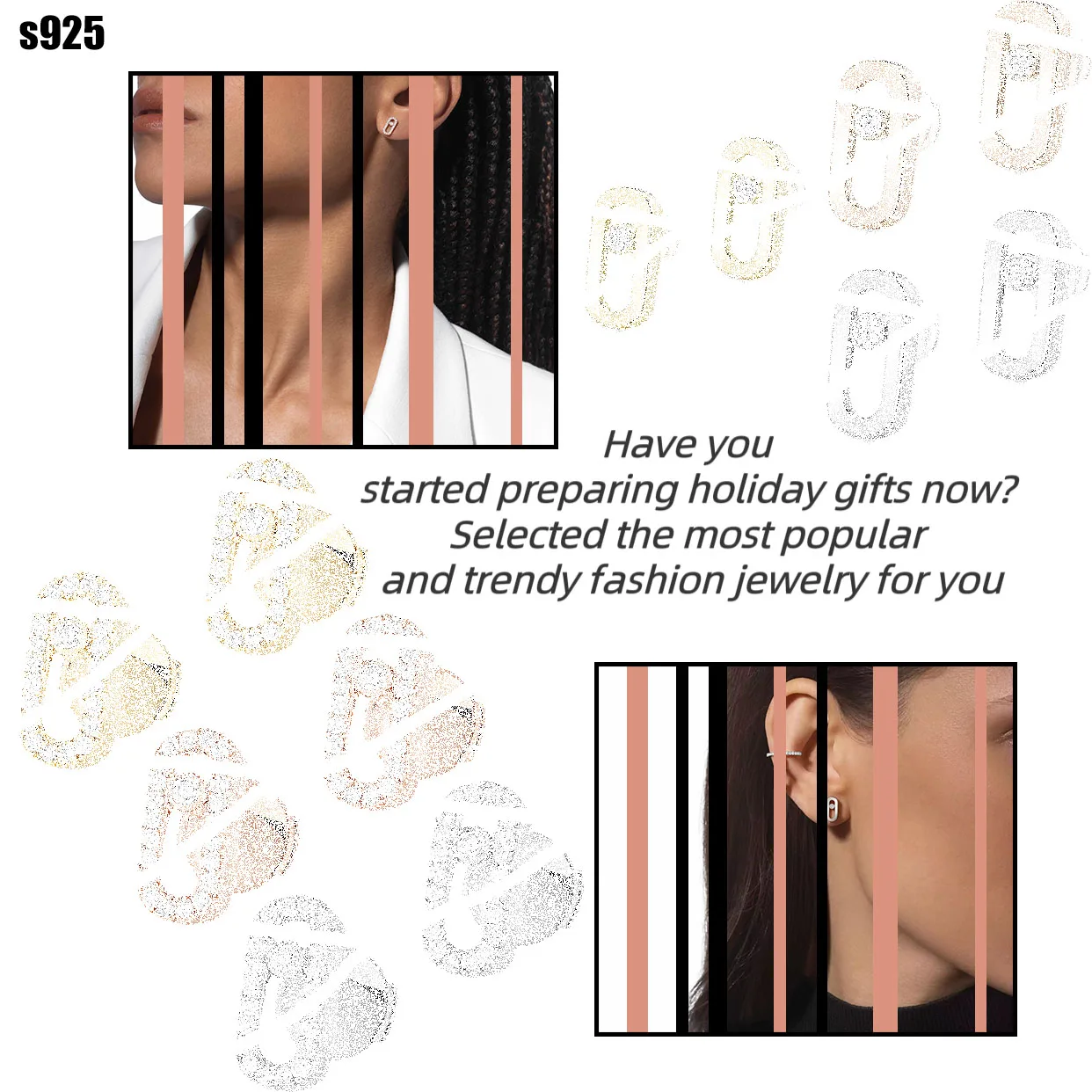 

Pure silver s925 earrings Retro classic fashionable temperament versatile hollow bead earrings for women