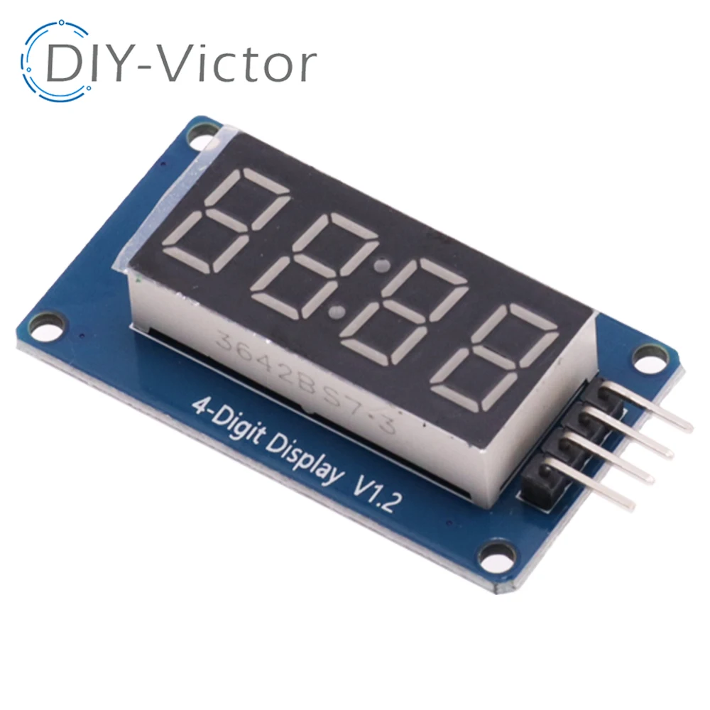 TM1637 4 Bits Digital LED Display Module Four Serial Driver Board Pack 7 Segment 4 Bits 0.36 Inch Clock RED Anode Digital Tube