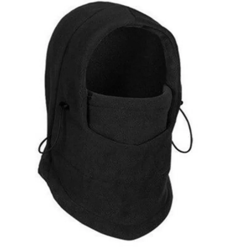 Pasamontañas de felpa para hombre y mujer, gorro de lana con máscara a prueba de viento para senderismo al aire libre, ciclismo, capucha para la cabeza, calentador de cuello, gorros de invierno