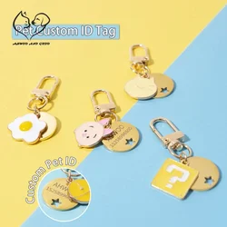 Personalized Cat Dog Pet ID Tag Keychain Custom Free Engraved Pet ID Name for Cat Dog Collar Tag Harness Nameplate Pet Supplies