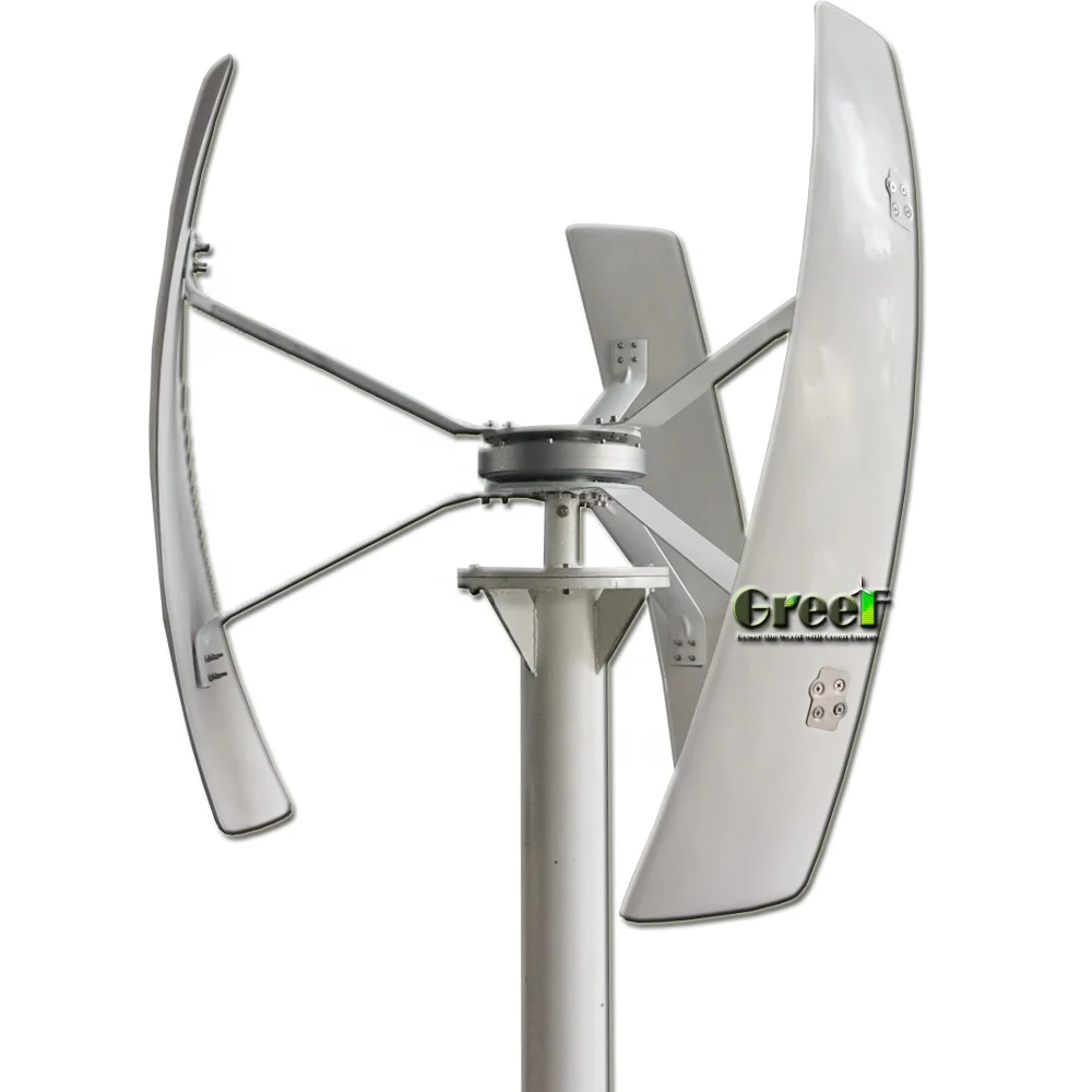 

Residential 500W Small Vertical Axis Wind Turbine for Home Use off Grid System, VAWT for Roof Top