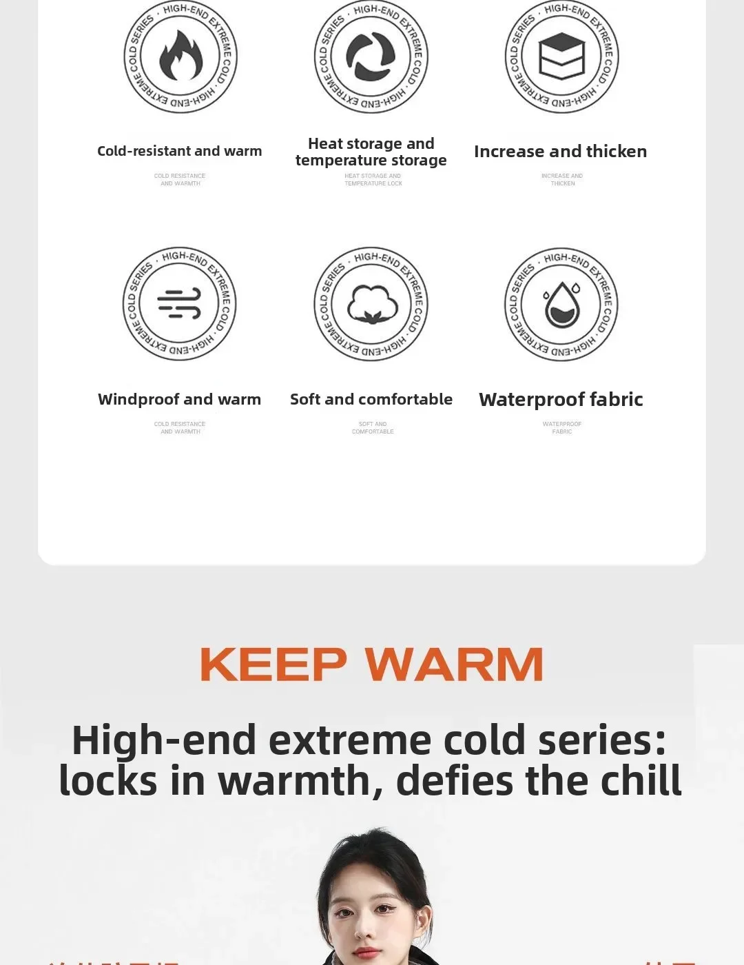 

useful Winter Velvet Thickened Men's and Women's Minus 40 Degrees Cold Clothing Three-proof Winter Windproof Cycling Clothing