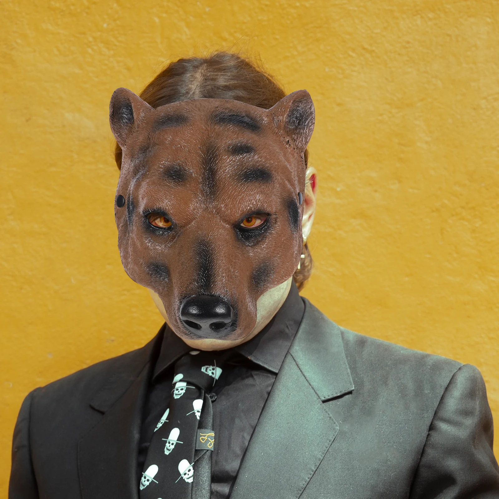 

Halloween Bear Face Mask Animal Cartoon PU Smiling Animals Cosplay Masquerade Costume Masks for Adults