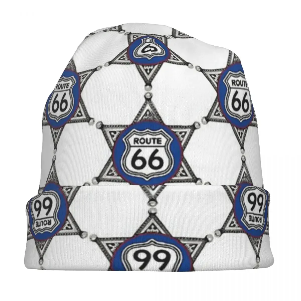 Route 66 Sheriff Knitted hat for men and women Gift Unisex winter warm brimless urinal hat