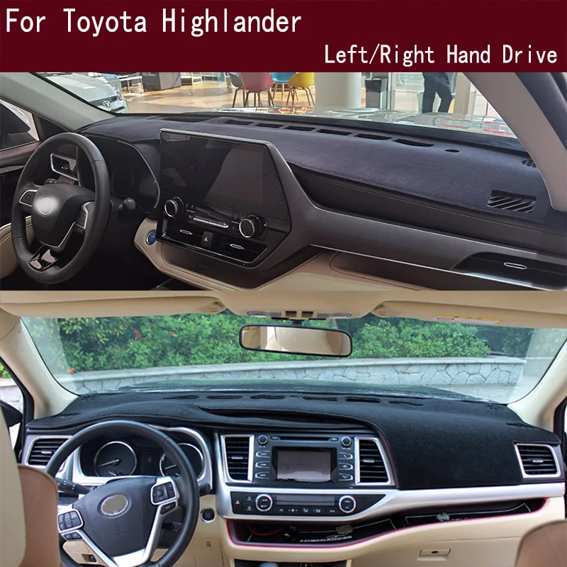

For Toyota Highlander Kluger U4 U5 A7 Dash Mat Dashmat Dashboard Cover Instrument Panel Sunscreen Pad Ornaments
