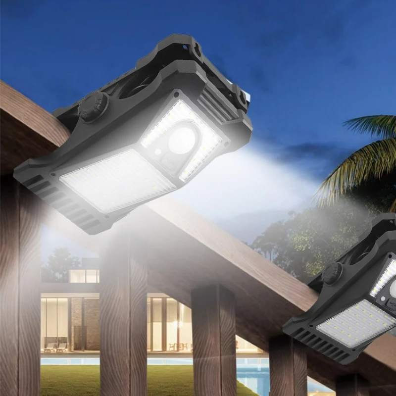 

LED Solar Garden Lights Outdoor Solar Clip Light Waterproof Motion Sensor Camping Lamp Fence Street Landscape Wall Decoration