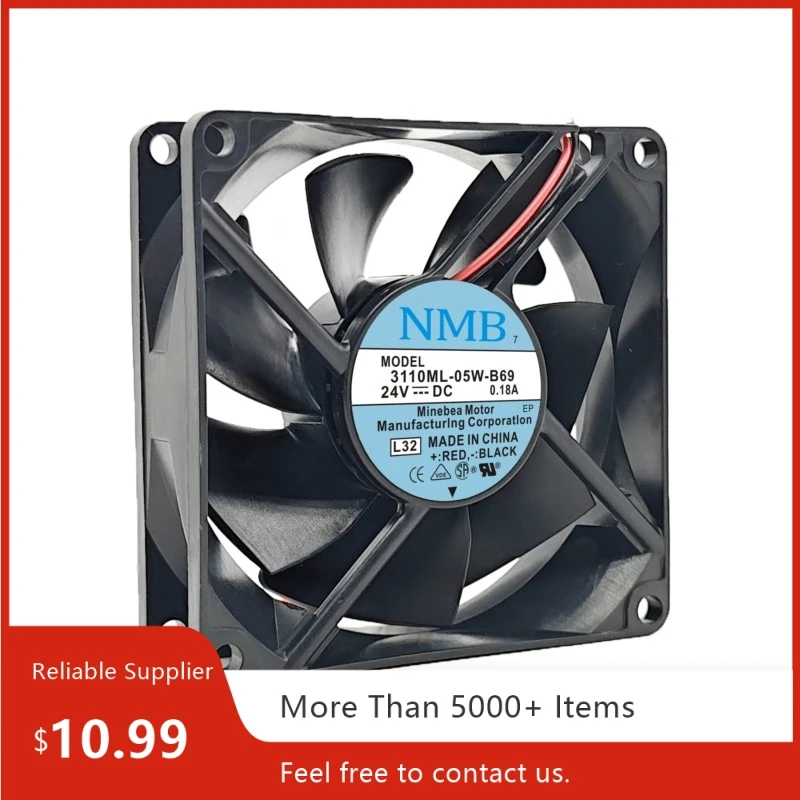 

Для оригинального NMB 8025 24 В 0,18 А 3110ML-05W-B69/B60 8 см промышленный инверторный охлаждающий вентилятор