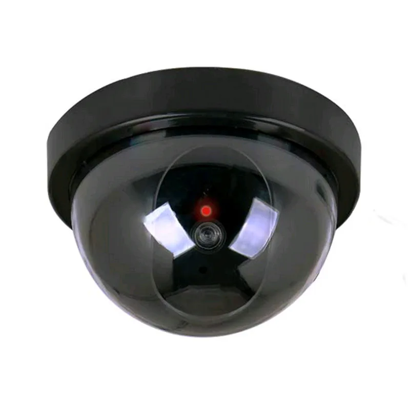 2PCS Fake Dome Security Camera Large Dummy Surveillance Camera with LED Light Imitation CCTV Camera