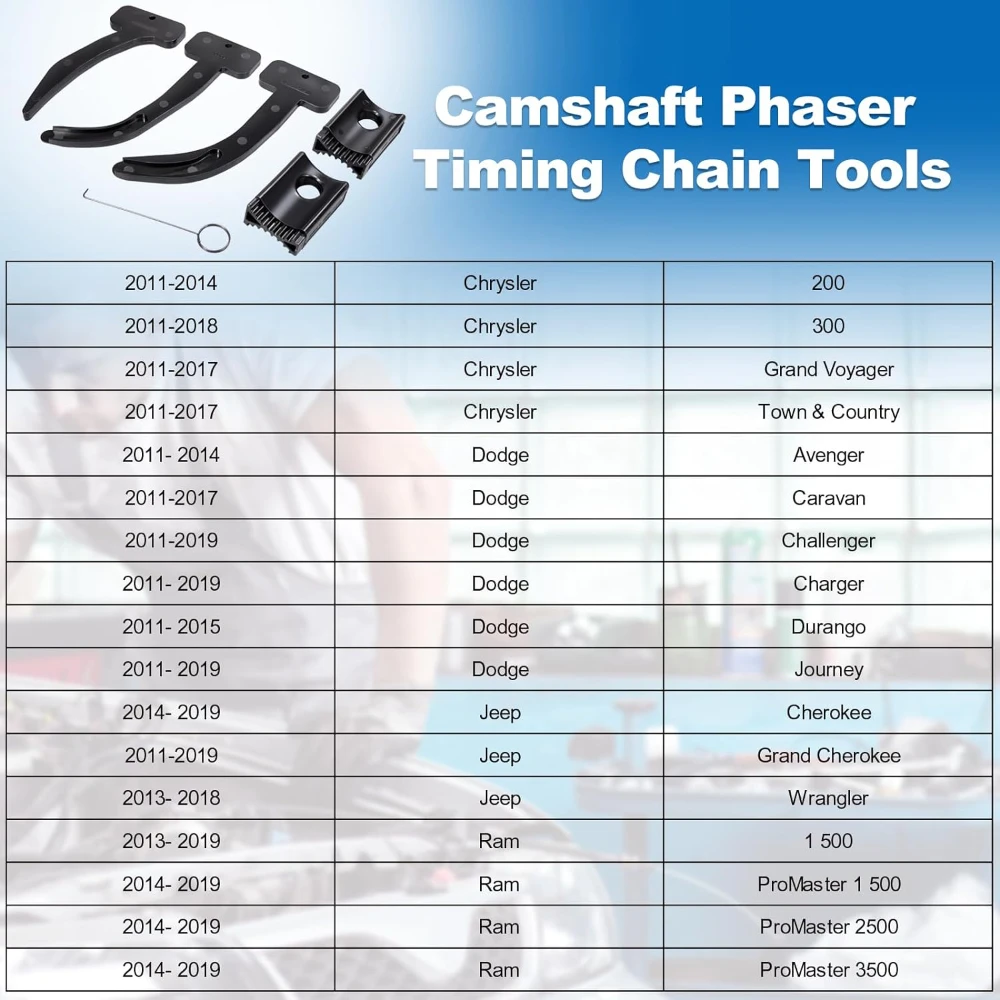 Camshaft Phaser Timing Chain Tools 10200A+10202+10369A 6 PCS Cam Locking Tool Camshaft Locking Tools Set