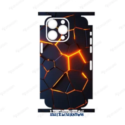 Colorful Decal Skin for iPhone17 16 15 14 13 12 11 Pro XS Max XR Soft Back Screen Protector 3M Wrap with Side Skin Sticker