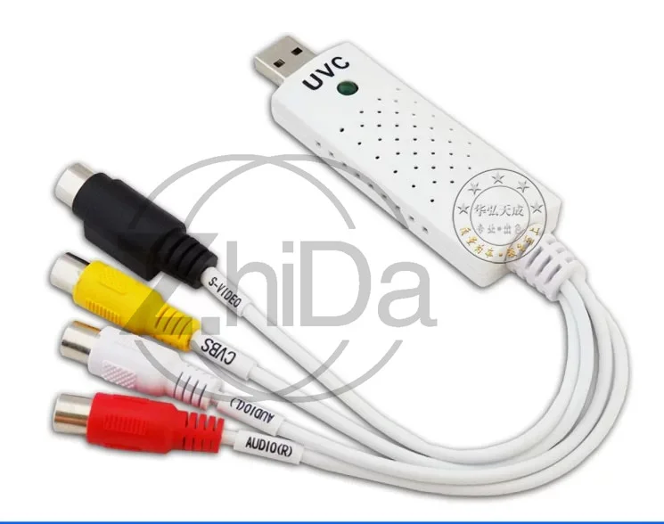 Driver‑Free USB Video Capture Card, Analog Video Signal Capture Adapter for Surveillance Camera Live Recording
