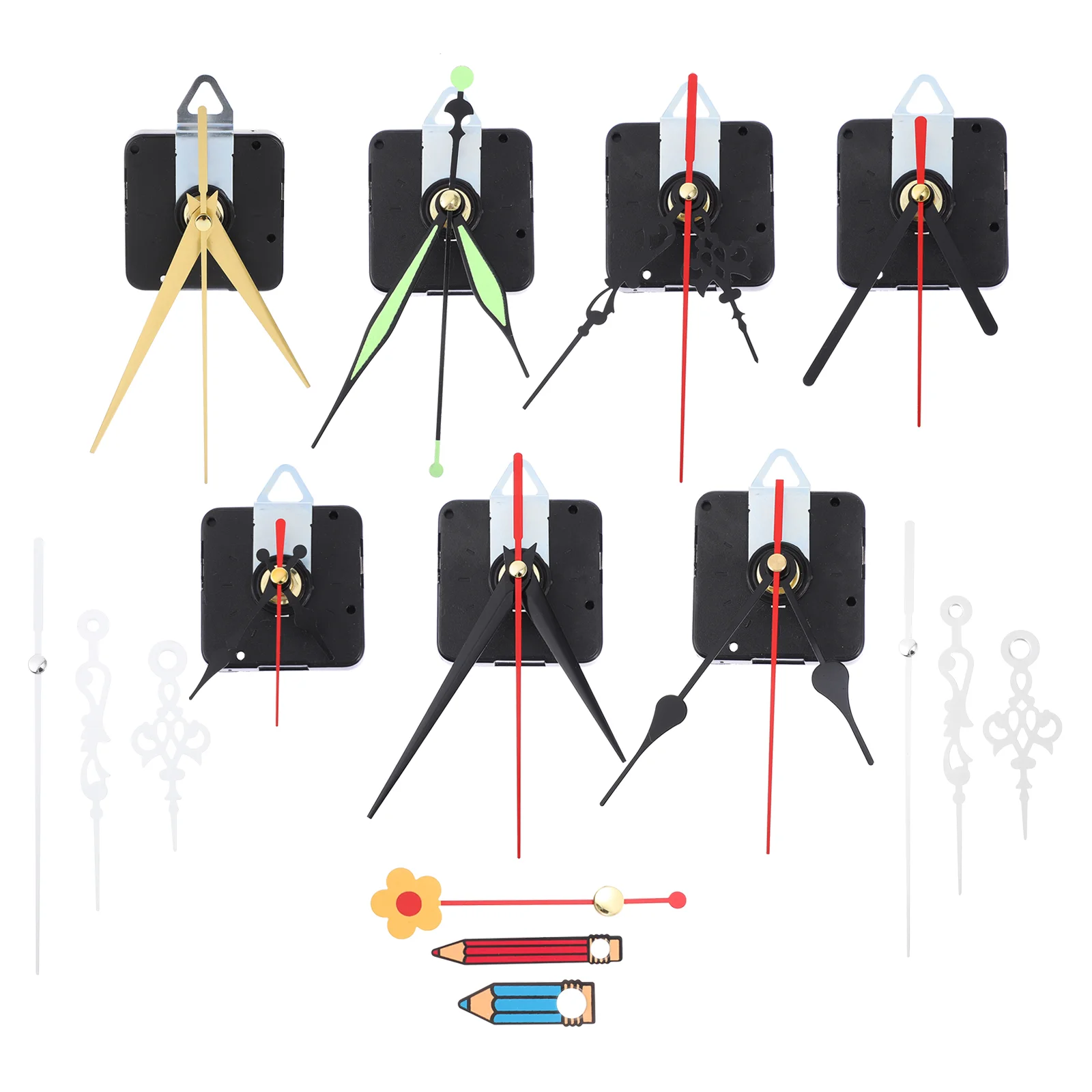

7 Sets Self Made Clock Hands Parts Plastic Durable Movement Accessory Replacement