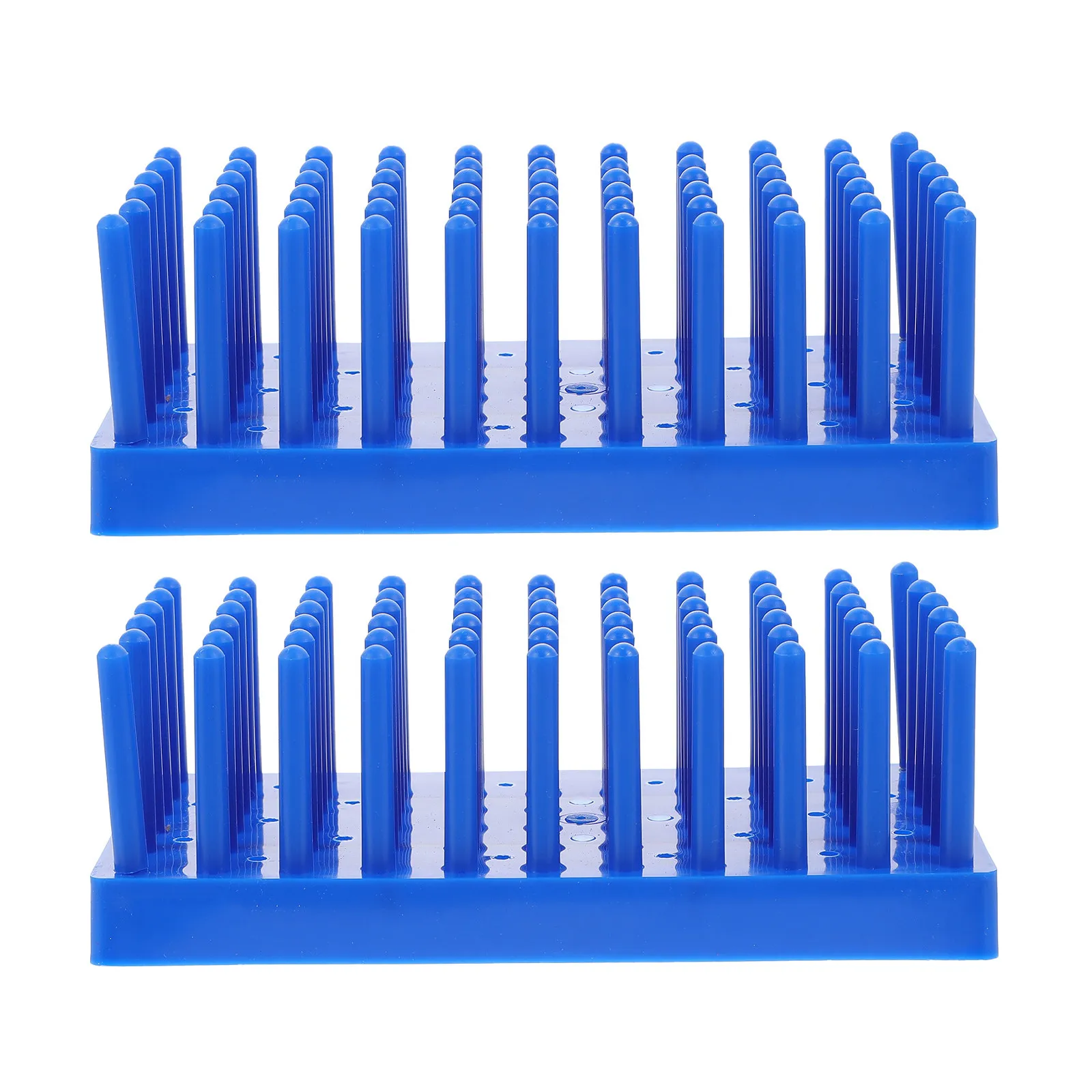 2 Pcs Test Tube Drain Rack Laboratory Drainer Stand Aquarium Tubes Drying Plastic Blue Racks Chemistry Holder Columns