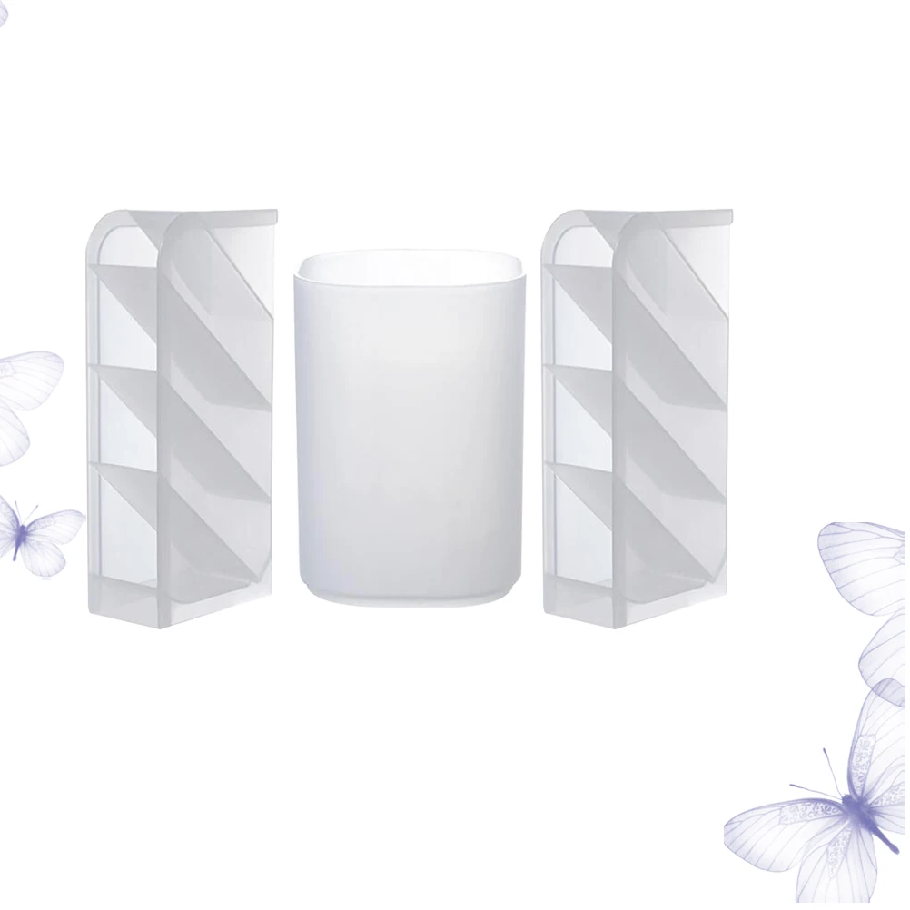 

3pcs Stationery ganizer Pen Tabletop ganizer Case Storage Box Multifunctional Classroom Tabletop PP Material