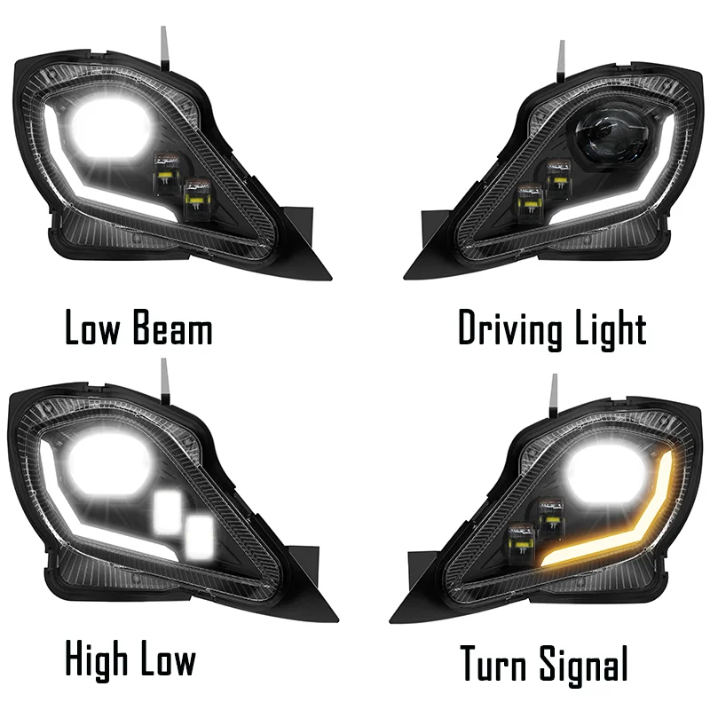 E24 led scheinwerfer für yamaha yfz 350 450 450r 450x yfm 250 350 450 700 scheinwerfer baugruppe drl fernlicht blinker