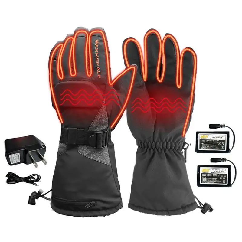 

Heated Gloves For Men Women Touch-screen Cold Weather Ski Gloves USB Rechargeable Waterproof Windproof Winter Thermal Gloves For