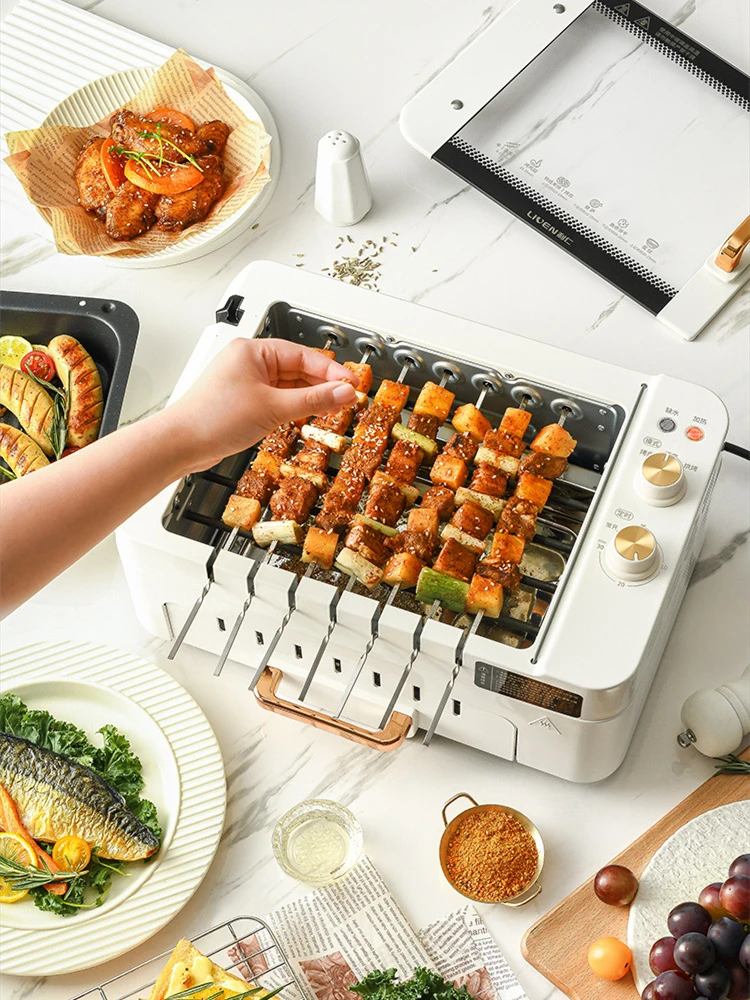 

Automatic Rotating Multi-Function Indoor Electric Grill, Home-Use Skewer Grill, Low-Smoke Grill