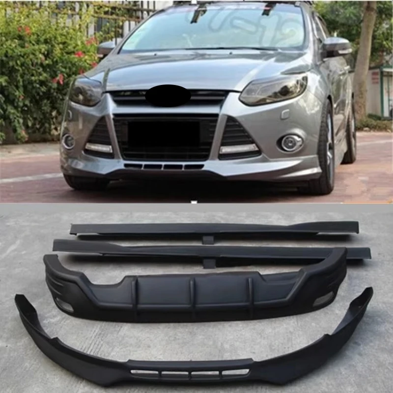 

Front Shovel Rear Lip Side Skirts for Ford Focus Hatchback Sedan 2012-2015 Modified Unpainted Car Body Kit