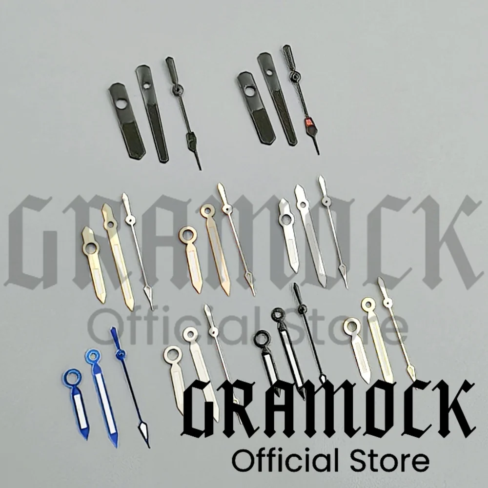 Gramock watch accessories watch hands silver/black/blue/rose gold/gold pointers green luminous suitable for NH35 PT5000 movement