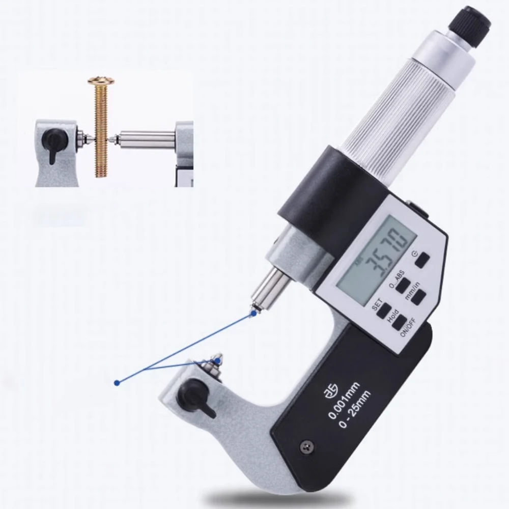 0-25mm 25-50mm 50-75mm 75-100mm Digital Screw Thread Micrometers Screw rod micrometer measuring Pitch micrometer