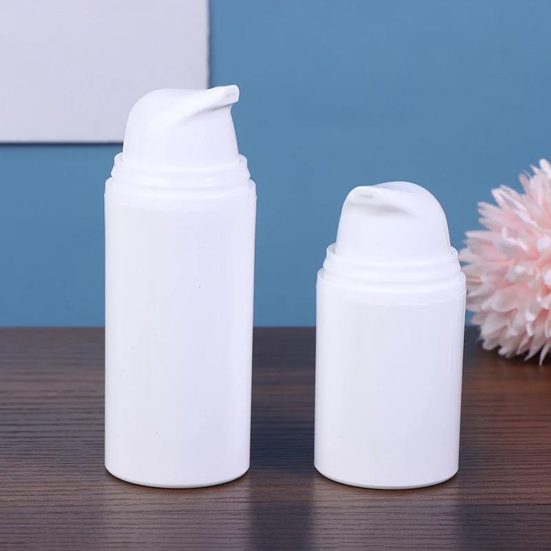 

New 15/30/50ml Plastic Travel Bottles Cream Refillable White Airless Pump Emulsion Vacuum Lotion Bottle Makeup Cosmetics For Gel