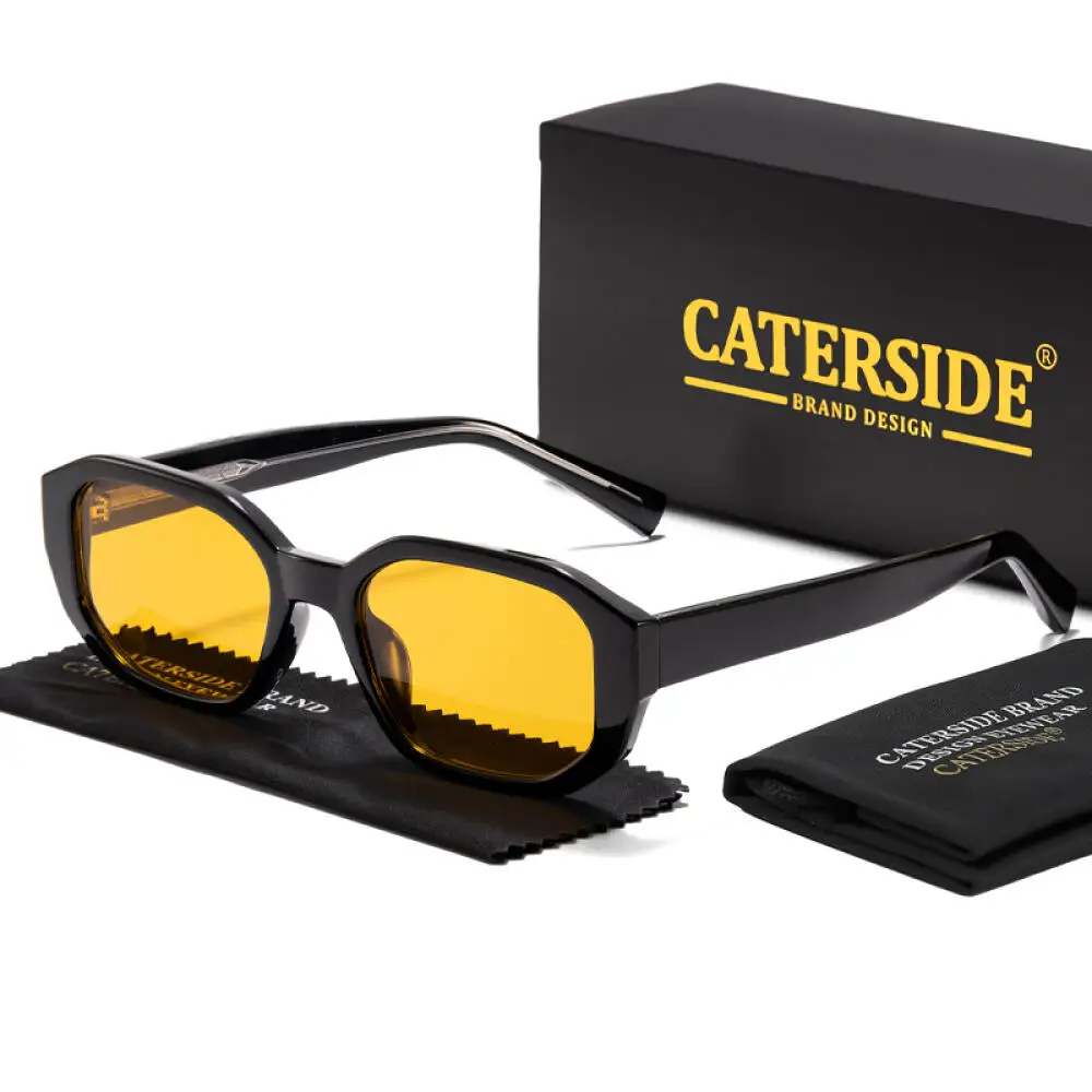 CATERSIDE New Fashion Men Sunglasses Square Frame Design Core Insert Leg Woman Outdoor Travel Beach Ideal Gifts Eyeglass UV400