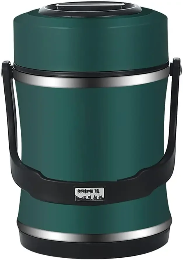 Stainless Steel Insulated Lunch Box, Three-layer Insulation, Vacuum Lifting Pot, Rice Barrel