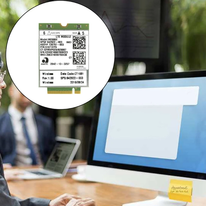 ME906E 4-GHz-Modul WWAN NGFF-Karte LTE-Module für EliteBook 720 G1 Notebook
