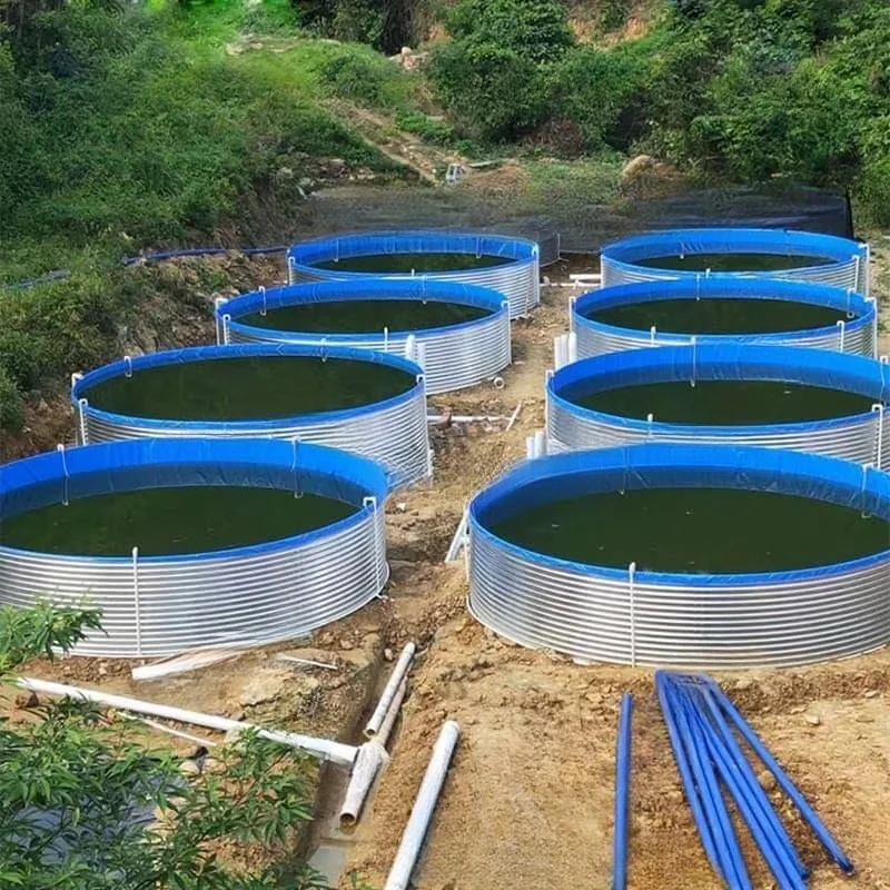 

Aquaculture large biological fence fish tank PVC tarpaulin round fish tank shrimp pond