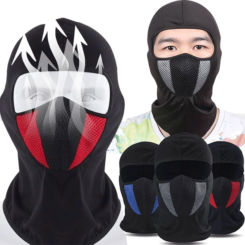 Breathable Motorcycle Balaclava Full Face Mask Hat Cycling Sports Dustproof Windproof Scarf Headgear Men Women Neck Face Tubes