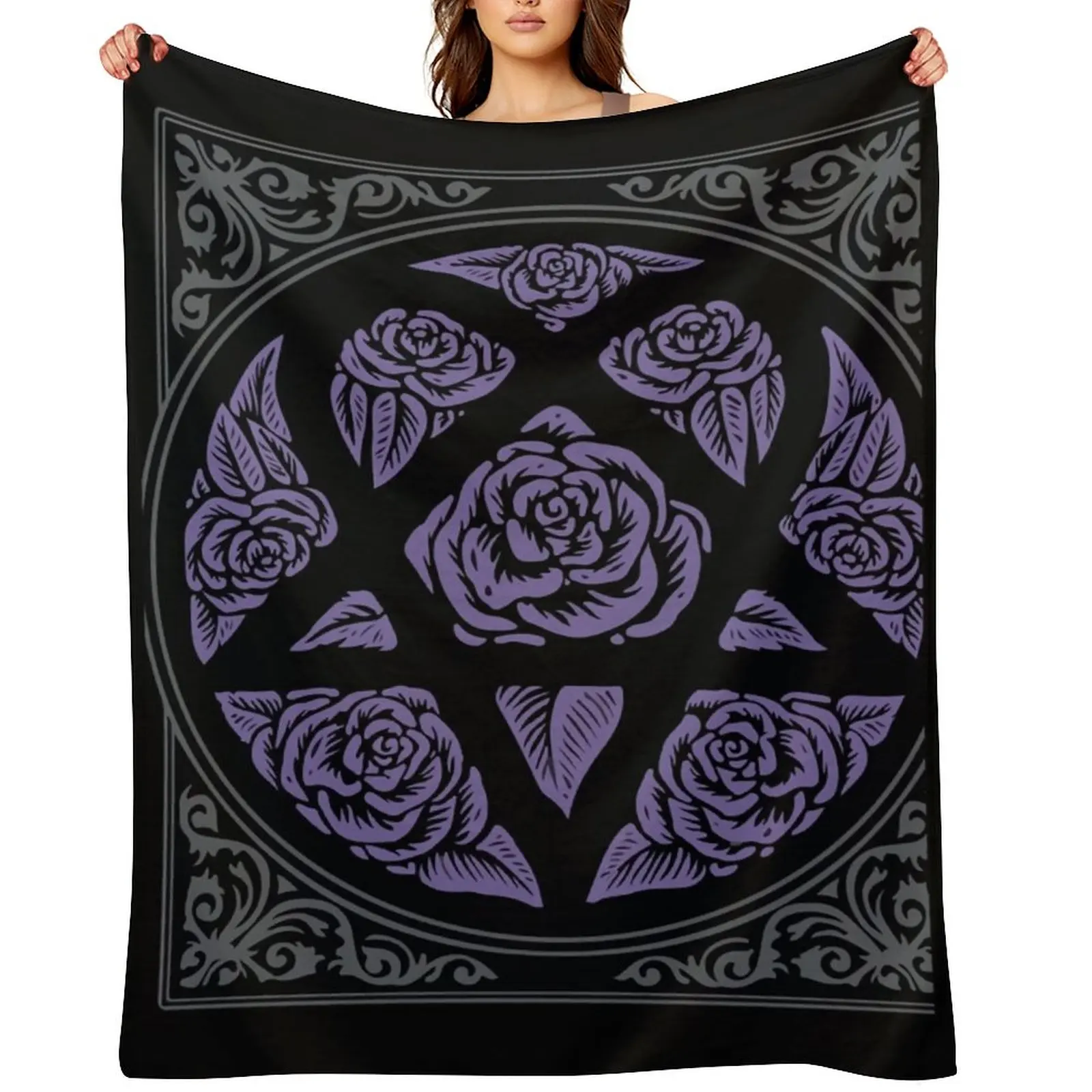 

Heartagram T-Shirts Purple Stroke Him Band Poster Ville Valo Sticker Heartagram Goth Metal -Shirt Throw Blanket Plush Blankets