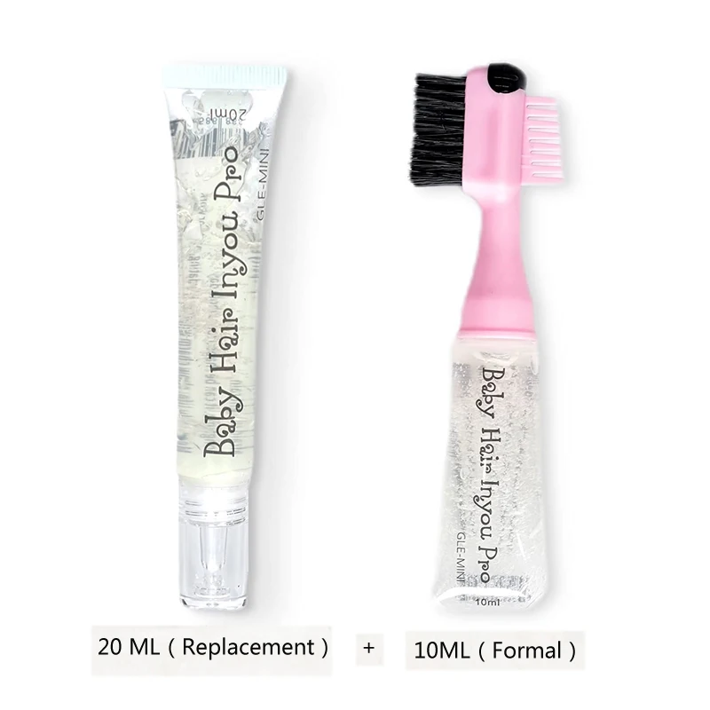 Waterproof 30ml Baby Hair Edges Gel 3 In 1 Baby Hair Inyou Pro Edge Control Brush With Gel for Baby Hair