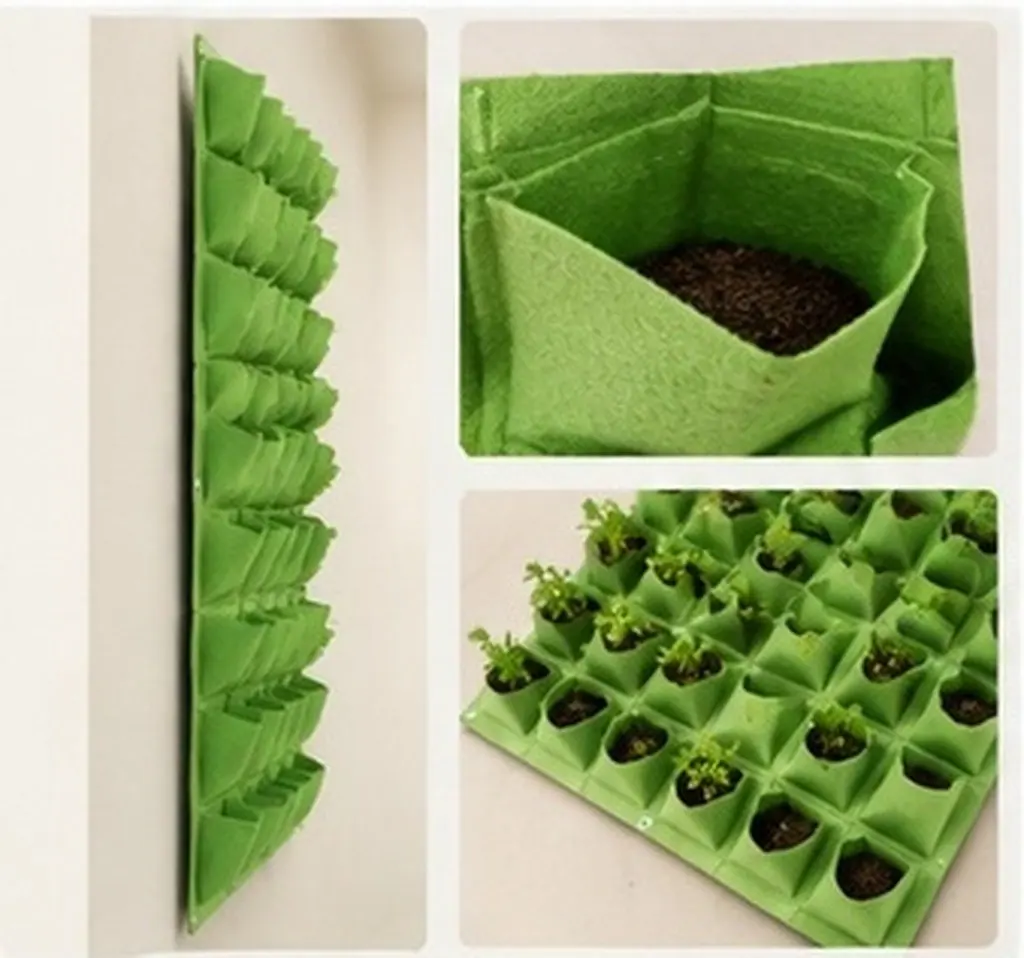 64개의 포켓이 있는 벽걸이형 식재용 파우치, 실내외  - Hydroponic Kit 리뷰 및 가격