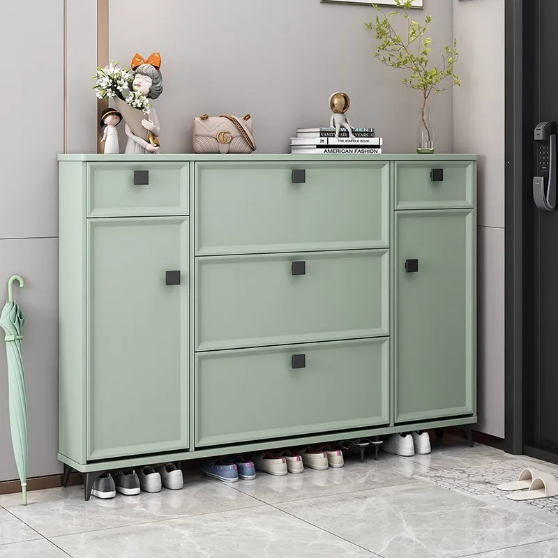 

Light luxury shoe cabinet household entrance corridor corridor large capacity entry door ultra-thin tipping bucket porch cabinet