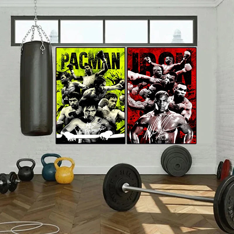 Black and White Boxing Legends Posters and Prints Mike Tyson Motivational Qoute Canvas Painting for Office Home Wall Art Decor