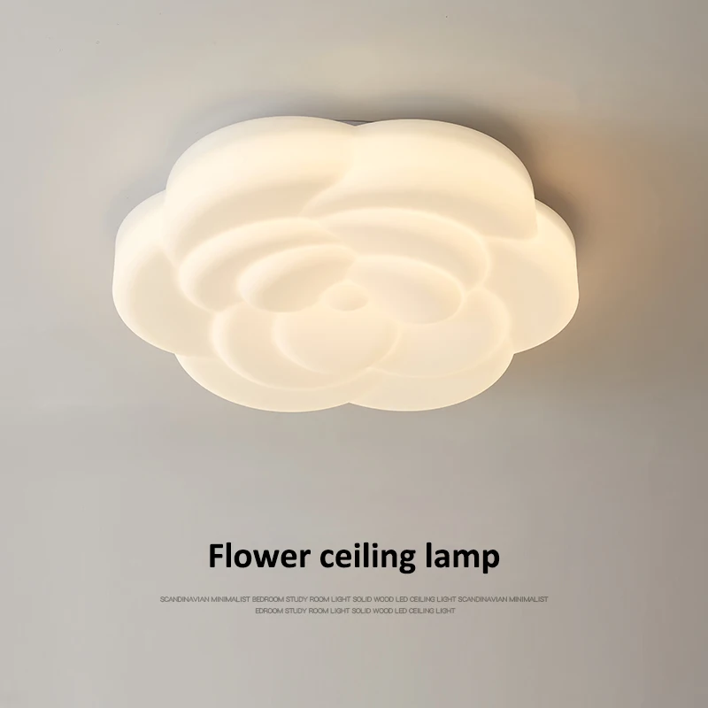 

Cream Style Bedroom Led Ceiling Lamp Modern Simple Flower Living Room Lights Children's Room Home Indoor Decor Lighting Fixtures