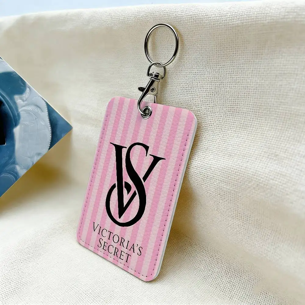 V-Victoria-Logo-S-Secret Rechteckiger Schlüsselanhänger-Kartenhalter, Ausweis-Kreditkartenhalter, Studentenausweishalter, Buskartenhülle – Detail 8
