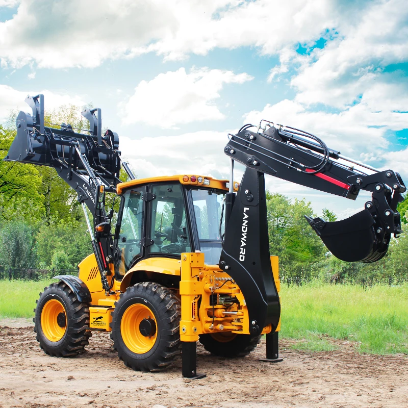 High-Performance All Terrain Backhoe Loader Delivery From Stock Agricultural Off-Road 80HP Backhoe Excavator Customized For Sale