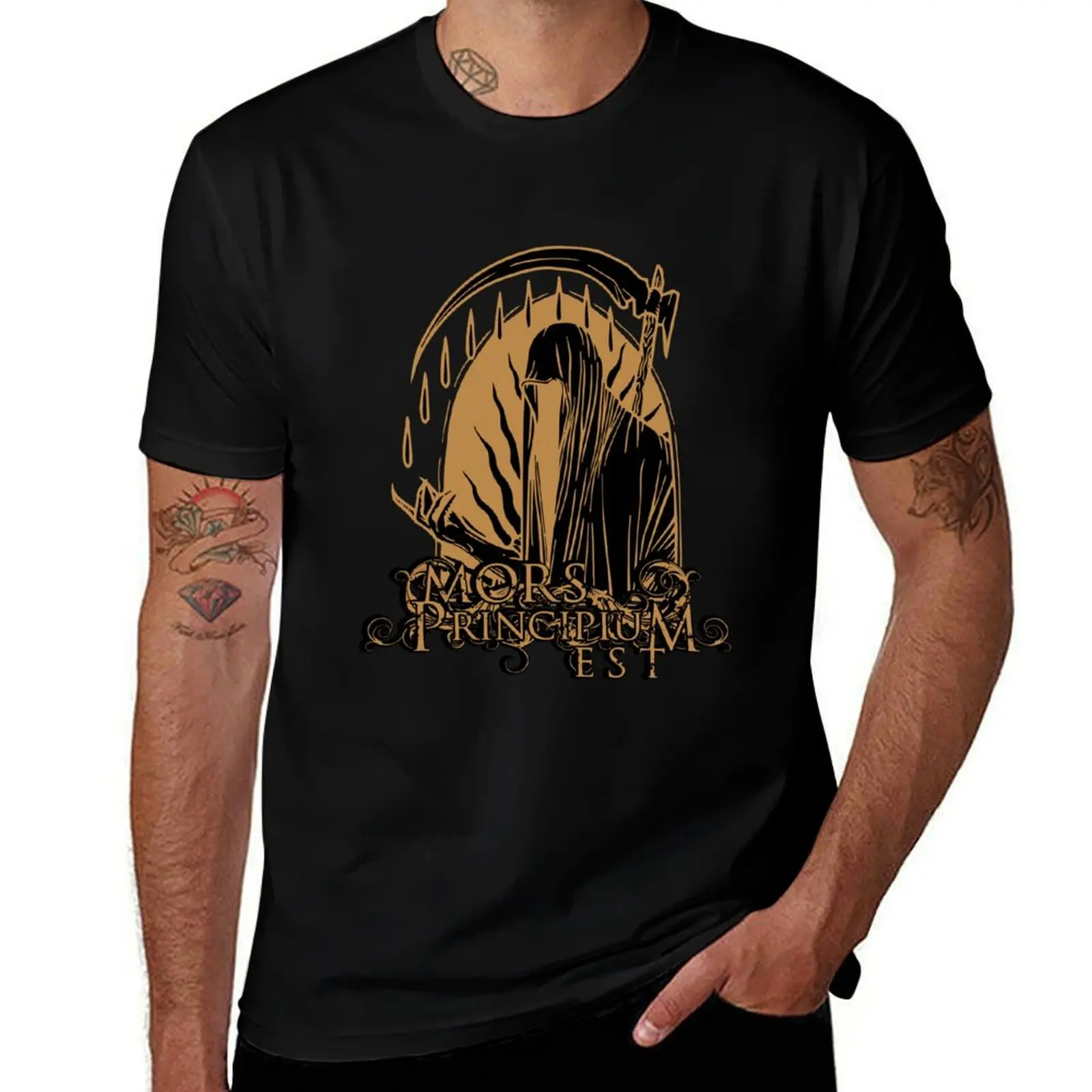 

Mors Principium Est Death T-Shirt t shirts for man slim fit man t shirt graphic